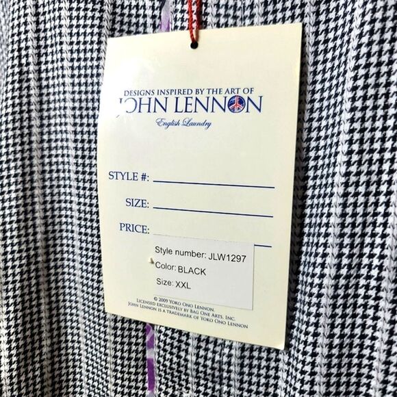 John Lennon English Laundry Houndstooth Floral Long Sleeve Button-Down Shirt - Picture 11 of 11